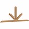 Ekena Millwork Saratoga Smooth Timber Gable Bracket, Western Red Cedar, 96"W x 36"H x 3 1/2"D x 3 1/2"F, 9/12 Pitch GBW096X36X0404SAR00SWR - alternate 2